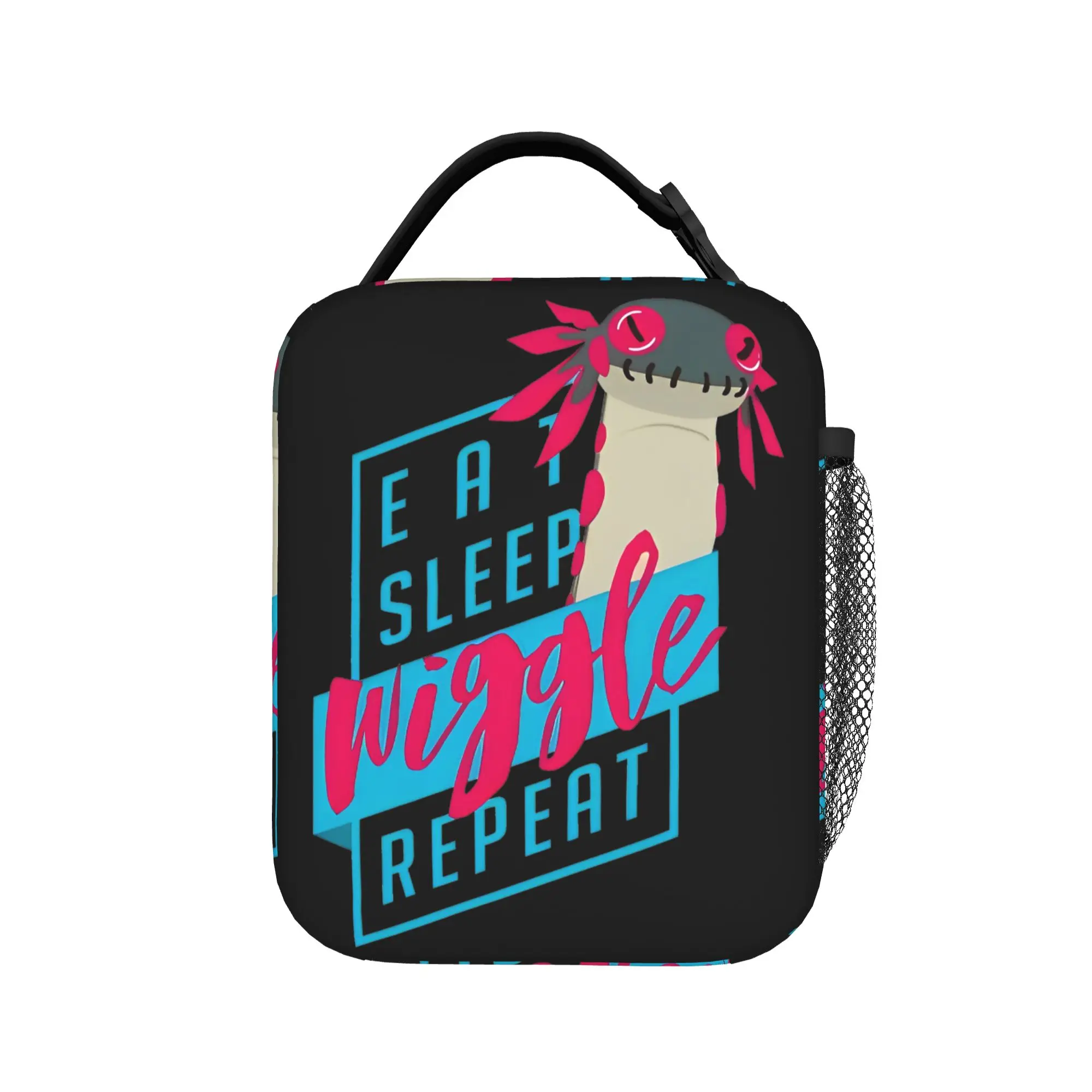 Eat Sleep WIGGLE Repeat Insulated Lunch Bag Cooler Bag Lunch Container Monster Hunter Design Tote Lunch Box Food Bag