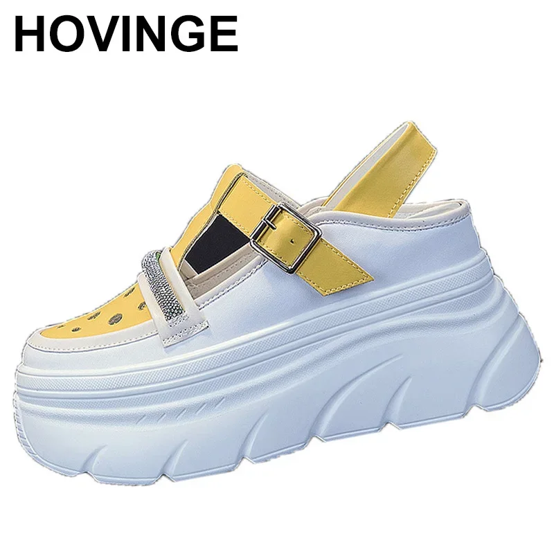 Damen flache Plateaus chuhe Frühling Sommer Echt leder Damenschuhe Mode dicke Sohle Frauen Plattform Sommerschuhe