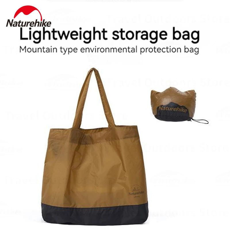 Naturehike 28L Outdoor Ultra-light Portable Large-capacity Storage Waterproof Bag PU2000mm 20D Nylon Fabric Camping Eco Tote Bag