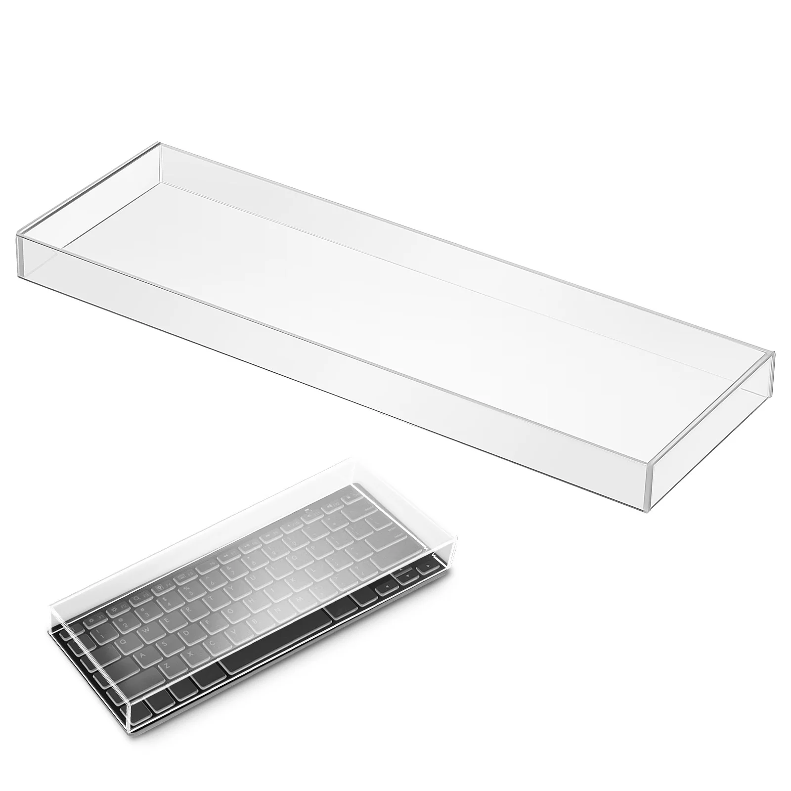 

Acrylic 68-Key Keyboard Cover Clear Transparent Protector Dustproof Waterproof Easy Installation Computer Accessory