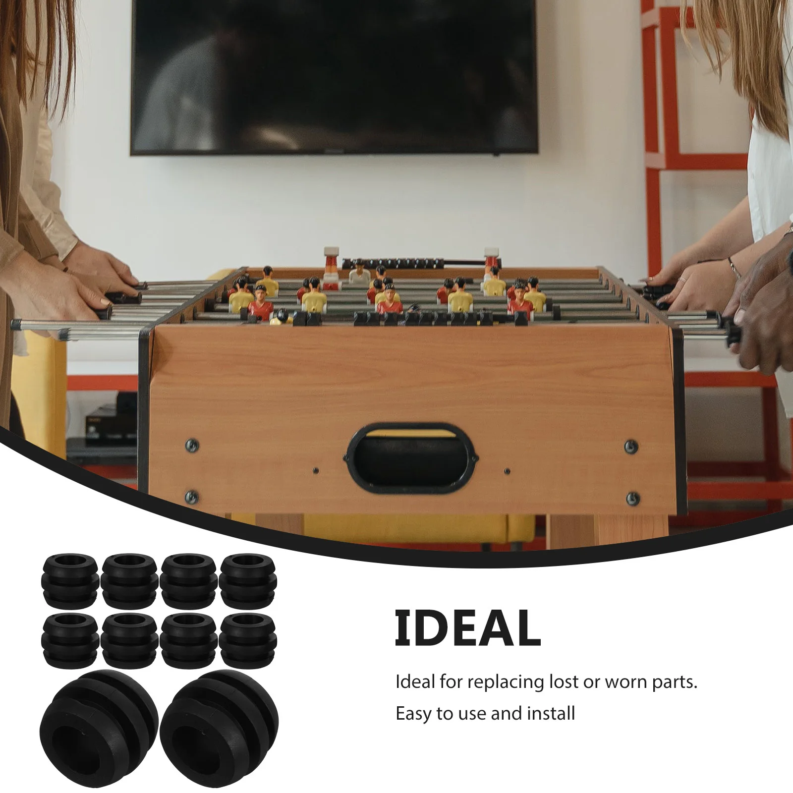 

16Pcs Plastic Foosball Table Bushings Universal Rod Bearings for Table Football Parts Football Machine Replacement Accessories