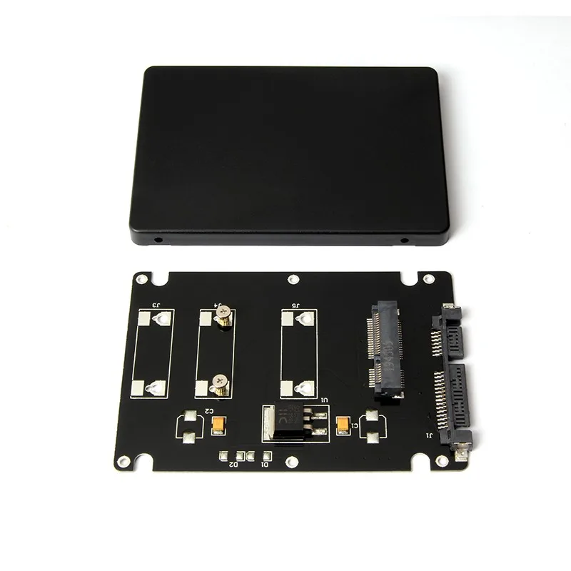 Mini Pcie M SATA SSD do 2,5 Inci SATA3 Adapter Kartu z obudową Tebal 7 Mm Hitam