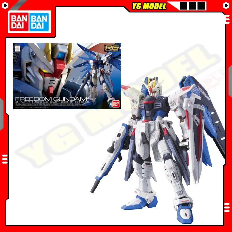 

BANDAI Gundam 1/144 RG ZGMF-X10A Freedom Gundam Standard Model Kit Assembly Strike Unicorn Freedom Action Figures Model Original