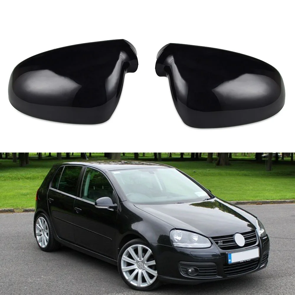 

Pair Car Door Wing Mirror Cover Caps Housing for VW Golf 5 for VW Jetta MK5 MK6 for VW EOS