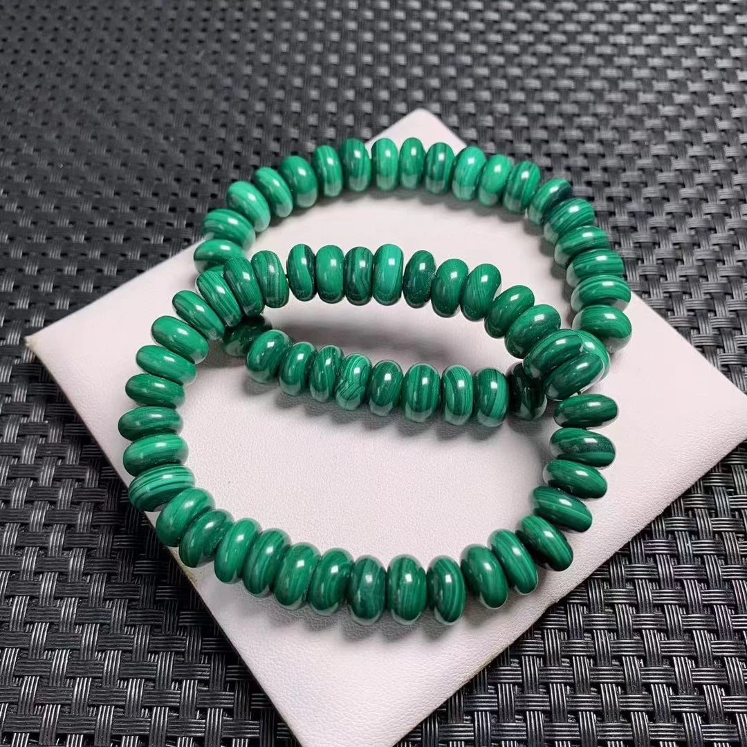 

Natural Green Malachite Chrysocolla Bracelet Abacus Beads Eye Malachite 10mm Healing Stone For Woman Men AAAAAA