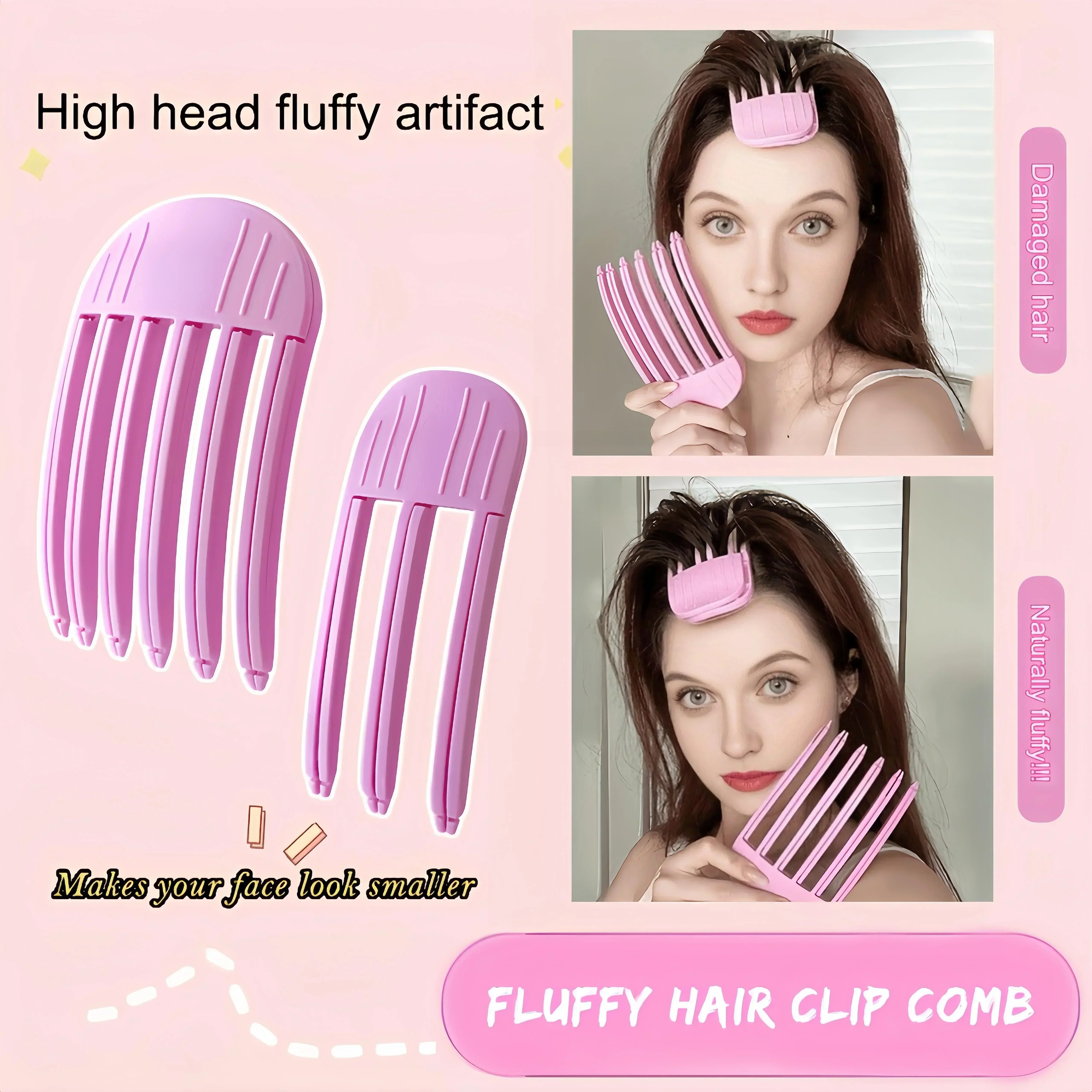 3/6Teeth Fluffy Hair Roots Clips Comb Lazy Hair Top Styling Curling Barrel Portable Korean Hairs Clip Volume Wind Sculpting Comb