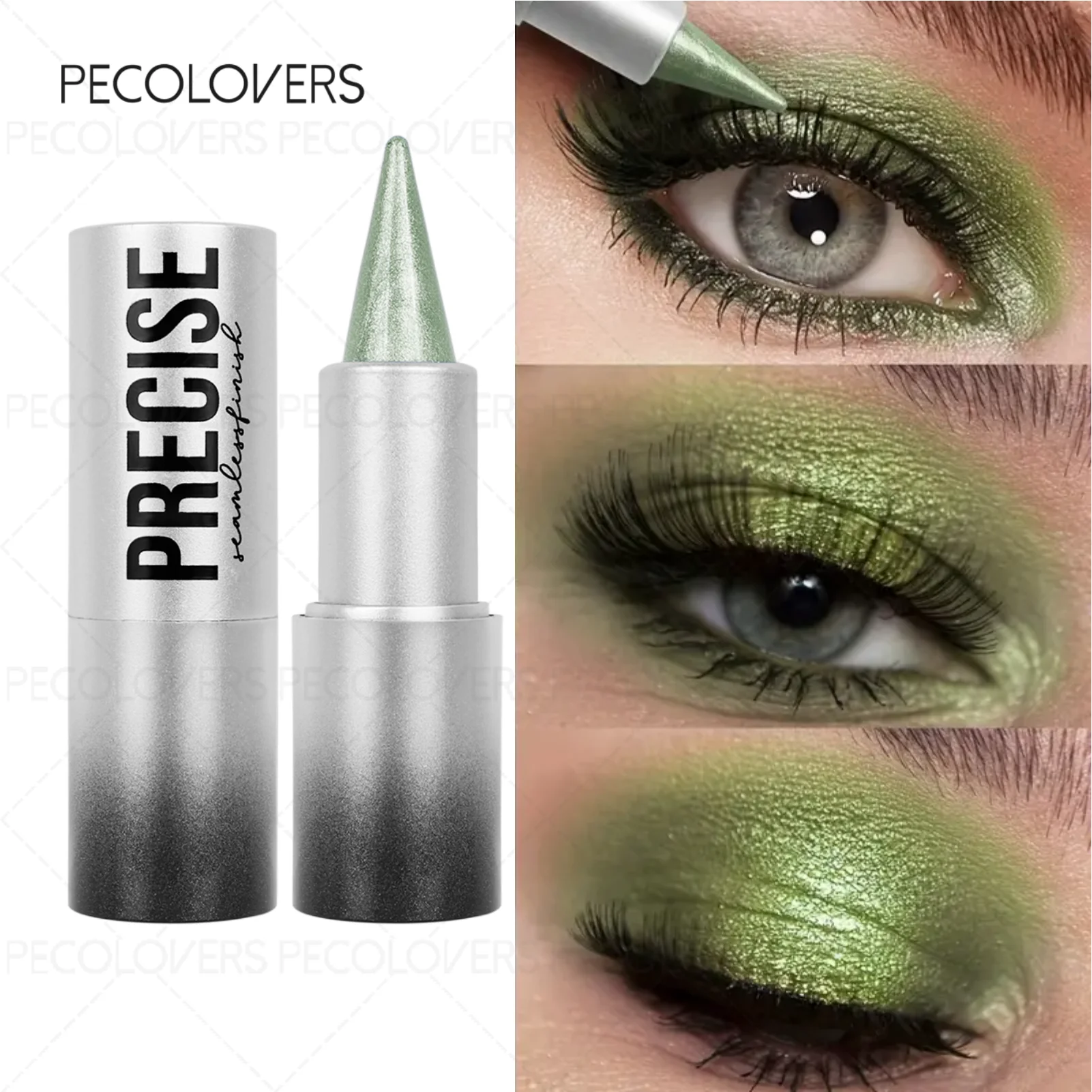 1PC Shimmering Sparkle Eyeshadow Pencil - Glitter Finish, Retractable Design, Suitable for All Skin Types, For Eye Makeup