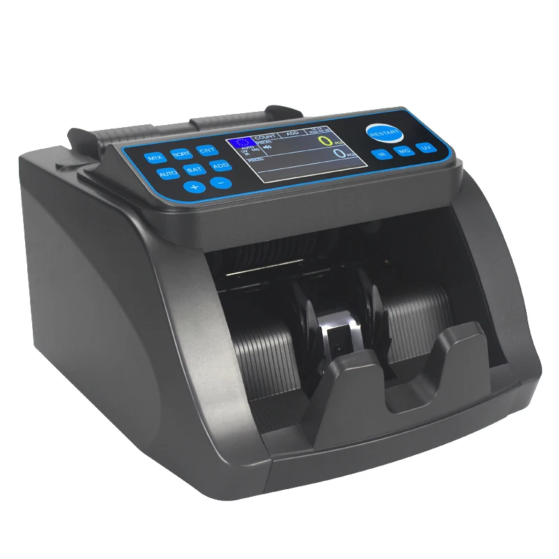 PKR/EUR/INR/IQD Mix Value Money Counting Machine Fake Cash Bill Detector 6000E Banknote Counters