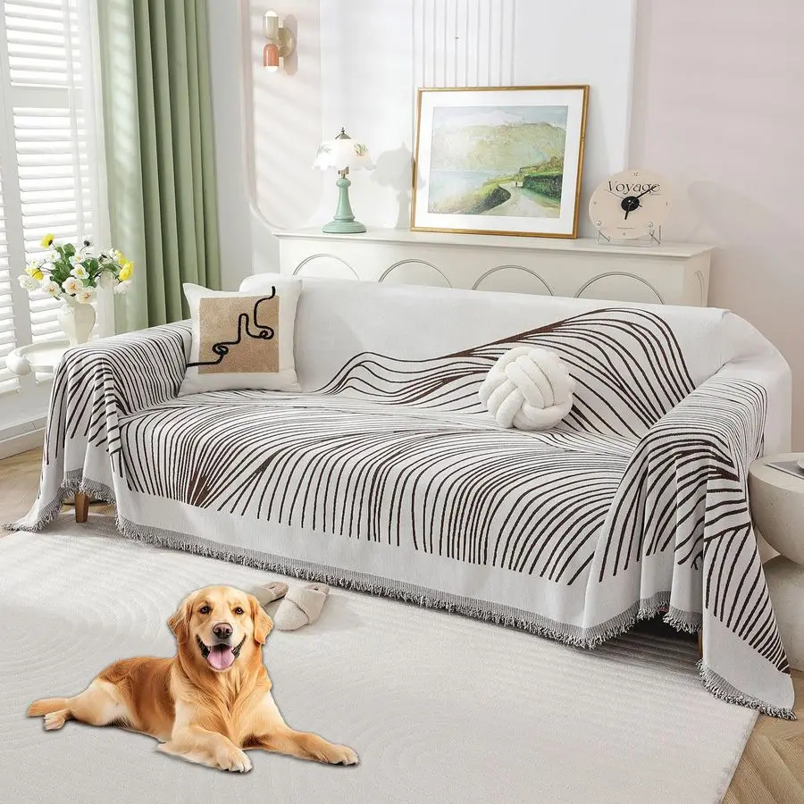 

Slip Sofa Covers Couch Covers for 3 Cushion Couch Sofa Pet Friendly Washable Couch Covers for Sofa, Soft Thick Sectional Couch C