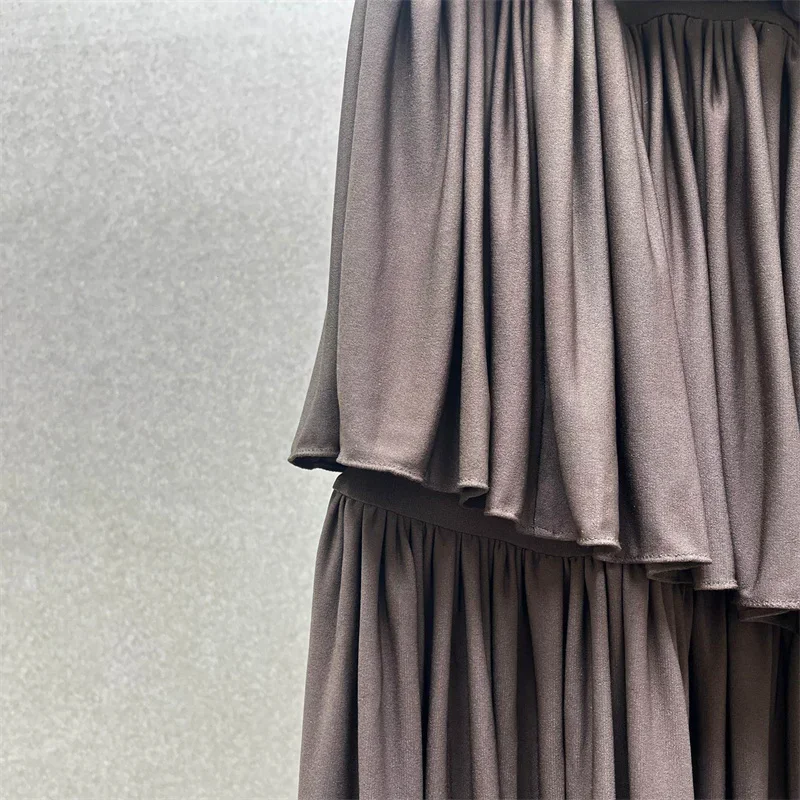 Women's skirt New low waist short skirt for summer 2025 Asymmetric slim fit cake skirt Layered pleated skirt Women's half skirt