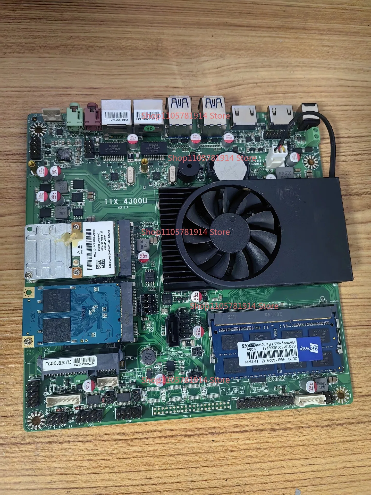 For ITX-4300U-2L2C Dual Network Port Small Main Board I3-4005u Processor LVDS Internal Output