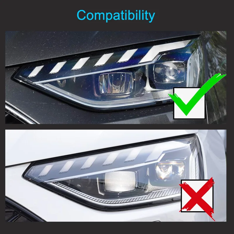 1 Pair LED Upgrade Headlight for Audi A4 B10 2020-2024 Headlights Plug and Play with LED DRL Dynamic Turning Upgrade Headlights