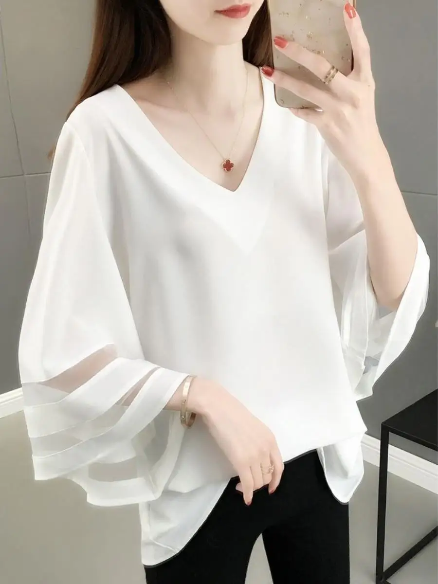 blusa-feminina-de-chiffon-branco-tamanho-grande-solta-estilo-coreano-nova-colecao-de-verao-com-recortes-vazados-manga-s