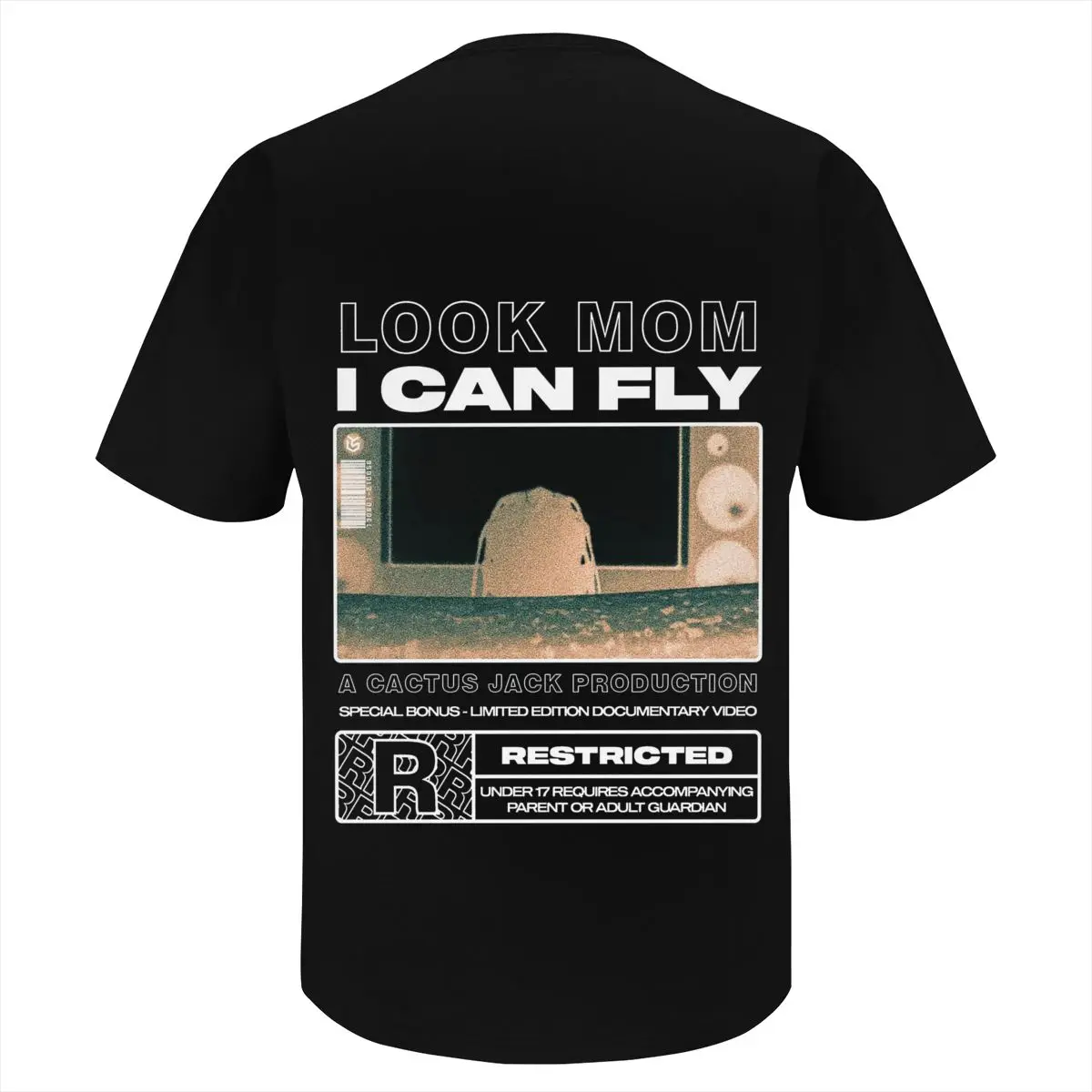 Camiseta de algodón con estampado de Cactus Jack para hombre y mujer, camisa divertida de manga corta con cuello redondo de doble cara, Look Mom I Can Fly Camisetas estampadas