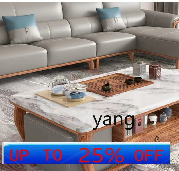 

CX New Chinese Style Ugyen Wood Marble Tea Table Modern Minimalist Solid Wood Kung Fu Tea Table
