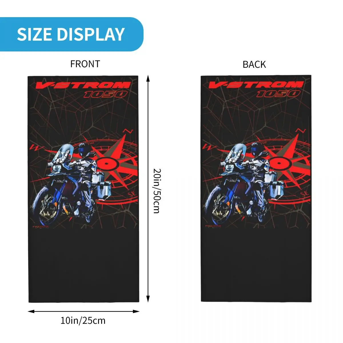 Slick Motocross Bandana Neck Cover Printed New V-STROM 1050 Wrap Scarf Balaclava Cycling Unisex Adult Winter