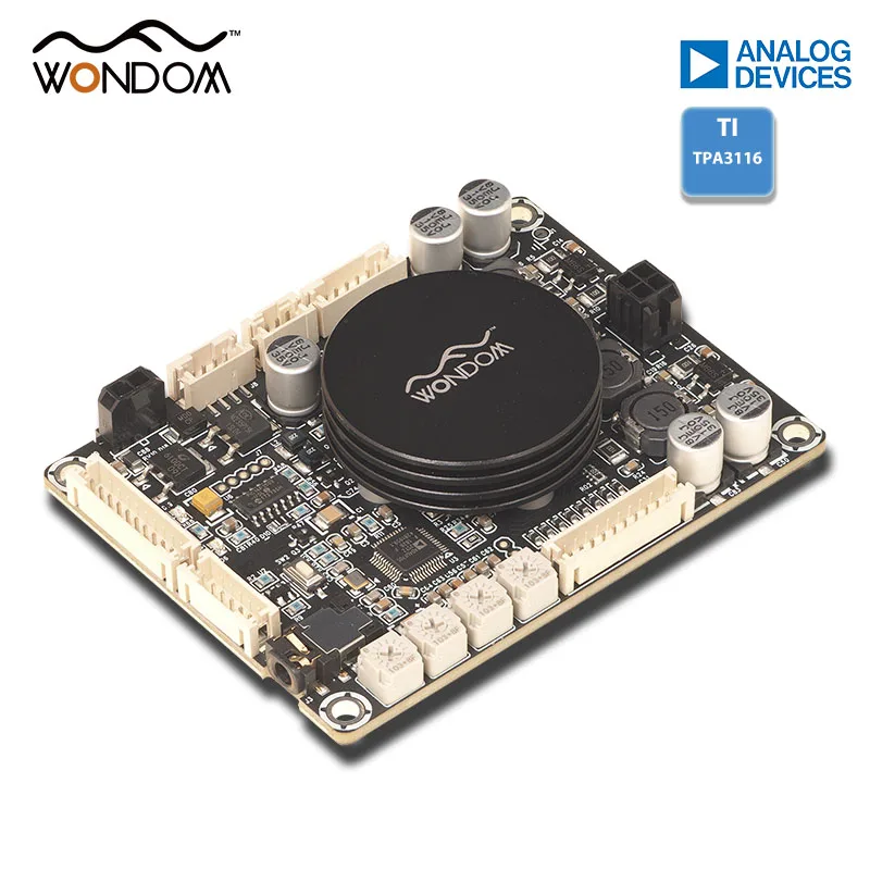 WONDOM 2 x 50 W 4Ω Class D Audio Amplifier Board Stereo Amp Module w ADAU1701 DSP - JAB3V2 For Home Speaker DIY