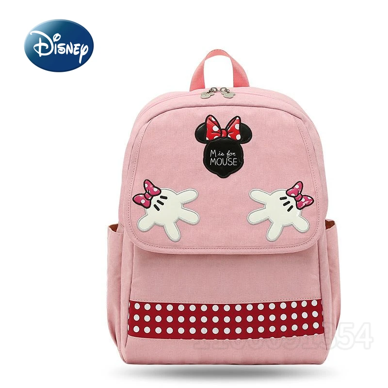 

Disney Minnie Original New Diaper Bag Backpack Embroidered Cartoon Baby Bag Multifunctional Fashion Baby Diaper Bag Backpack