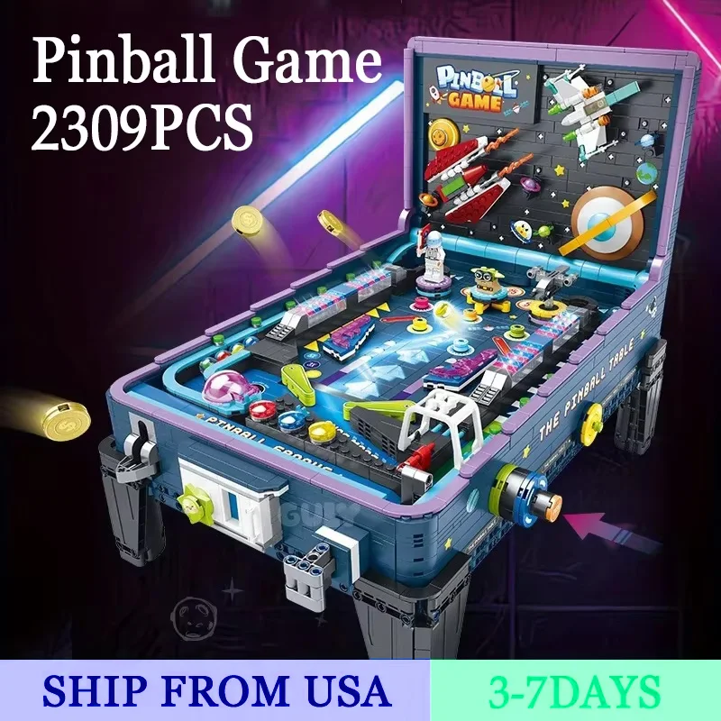 

Pingball Game Go Buildings Sets,With LED Model Modular Buildings Blocks Gift for Adults Kids 1836 PCS