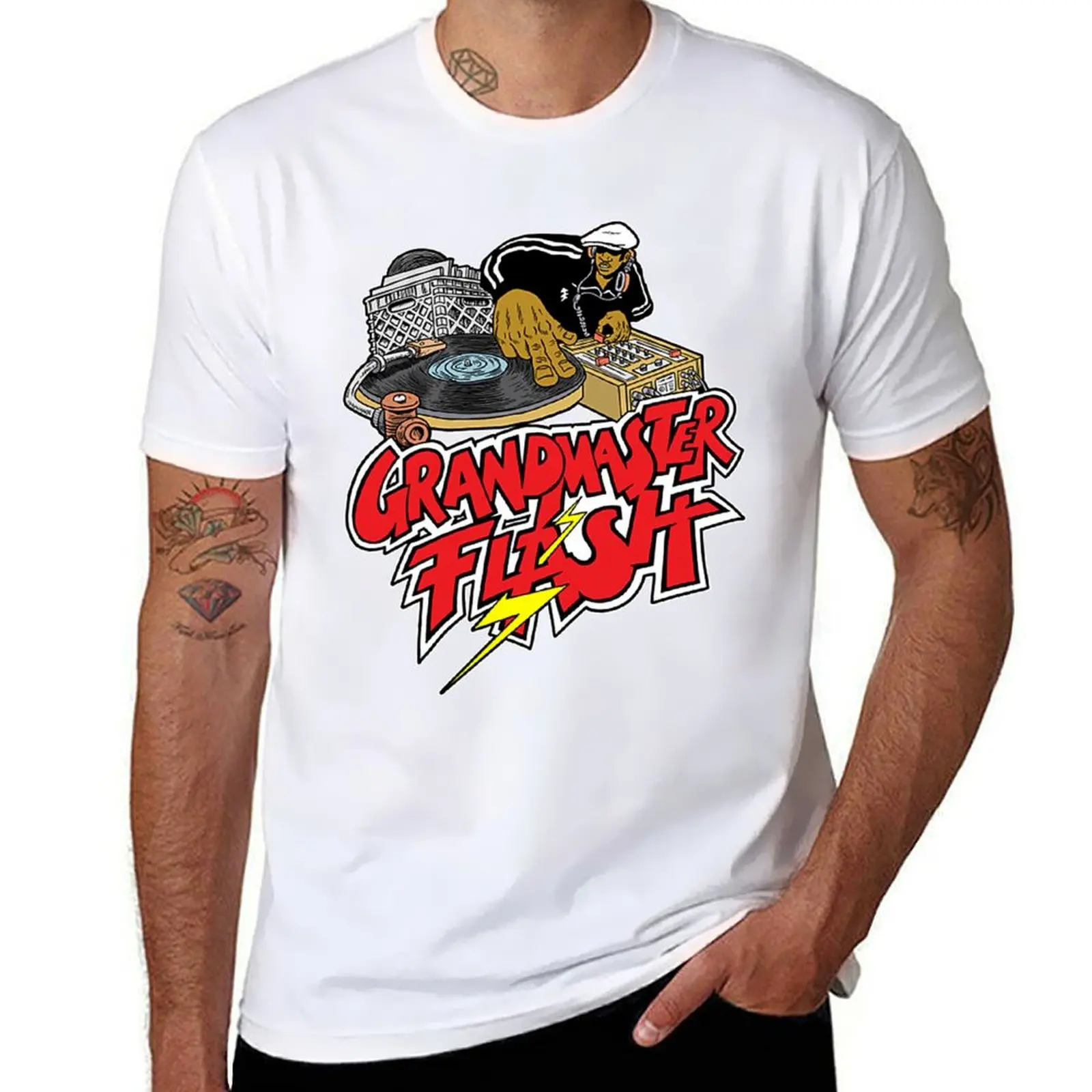 

Grand Master Flash T-Shirt men t shirt cotton 100% t shirts for man slim fit T-Shirt