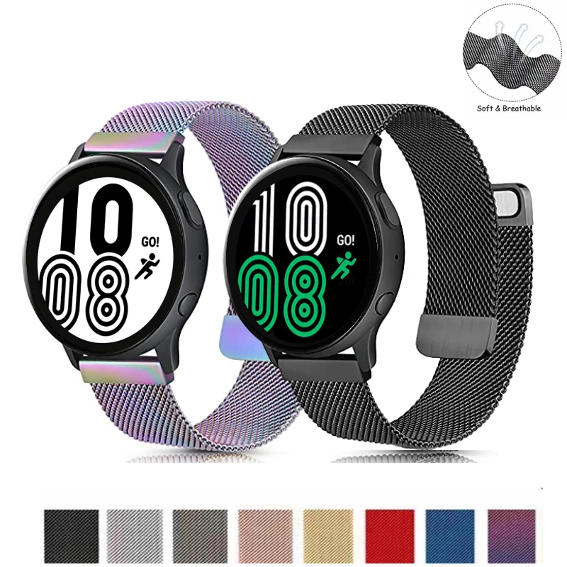 Milanese Strap For Samsung Galaxy watch 3/4 Gear S3 Huawei watch GT2 Sports Breathable Replacement Bracelet For Amazfit GTR/Bip