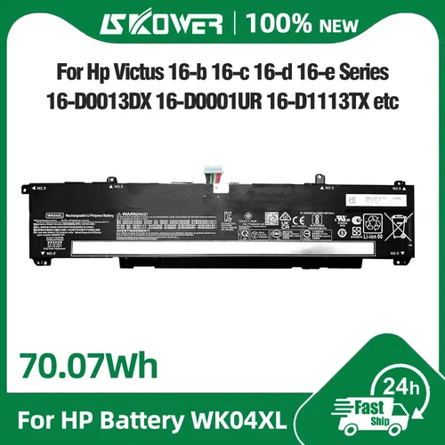 Batería de 70.07Wh WK04XL para HP Omen 16-b 16-b0172tx 16-c 16C0035nt Victus 16-e 16-e0015np 16-d 16-d0125tx 15-fa TPN-Q265 Q266
