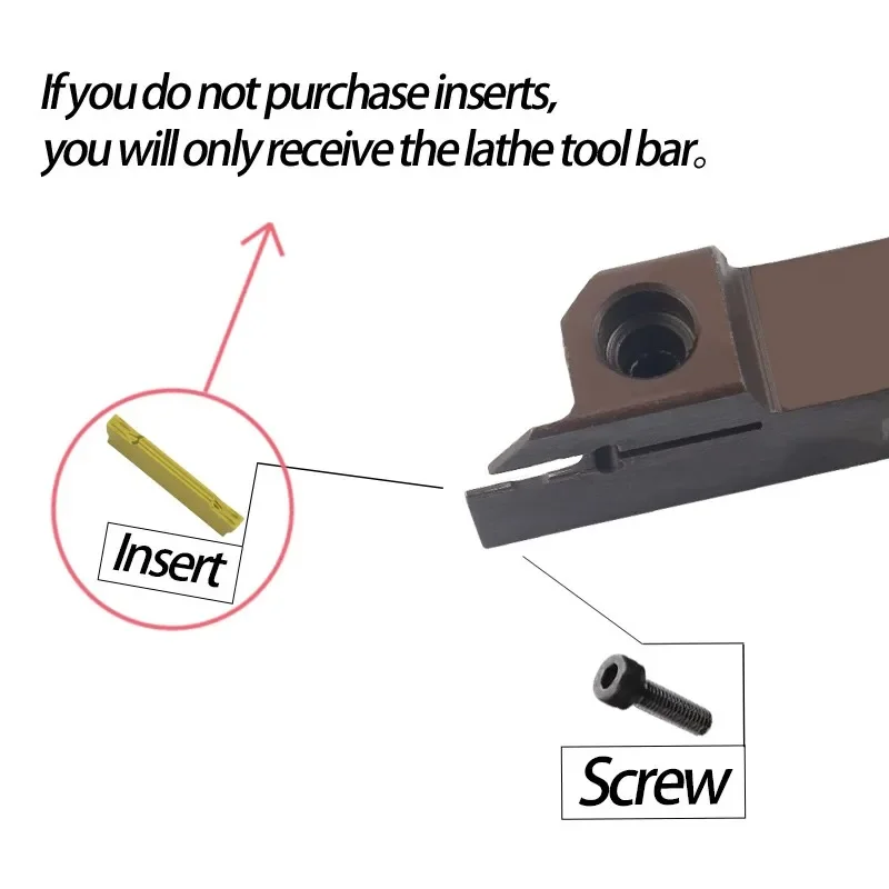 

Cutting Insert Cut-off Blade Maximize Your Lathe Efficiency with MGEHR1616 15 Grooving Tool and Carbide Inserts