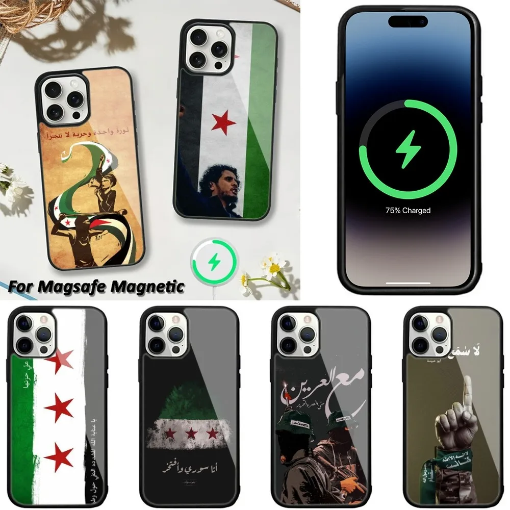 

Syrian Revolution Flag Phone Case For iPhone 16,15,14,13,12,11,Plus,Pro,Max,Mini Magsafe Magnetic Wireless Charging