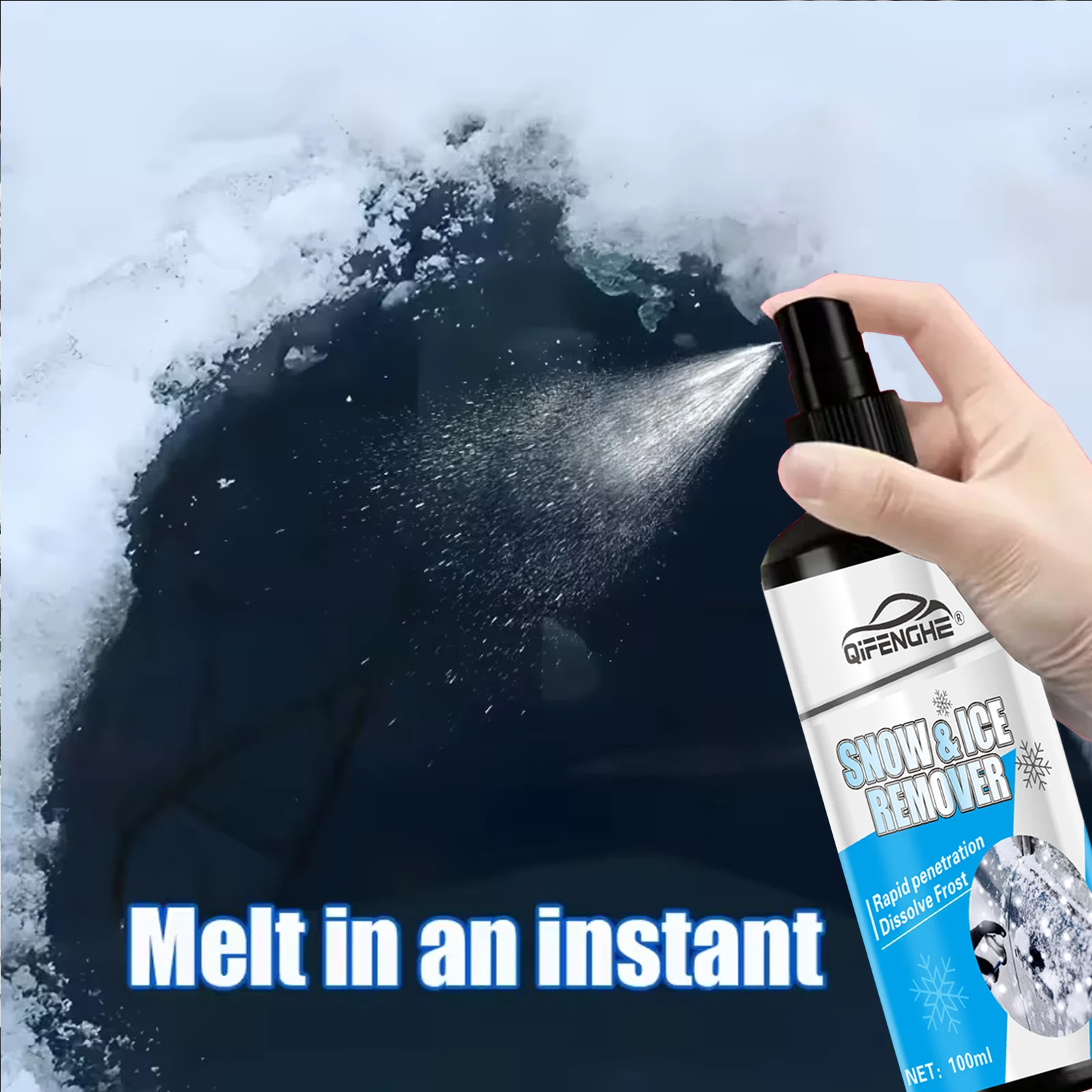 Car snow melting deicing agent-window windshield snow agent, 3 seconds to quickly melt snow, lasting protection, winter ice and