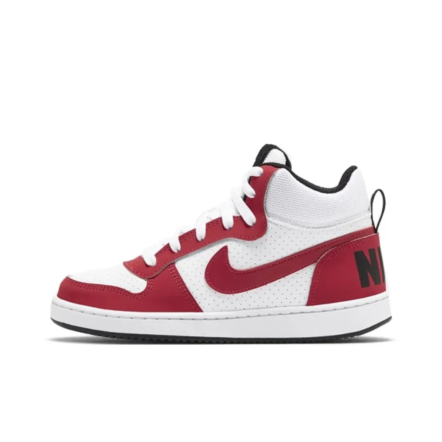 Nike Court Borough Mid sneakers made of synthetic leather for casual, slip resistant, and shock-absorbing mid cut women's style