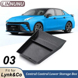 LINNUNU for Lynk & Co 03 2025 2026 Lingke Car Central Control Lower Storage Box Organizer Auto interior protection Accessories