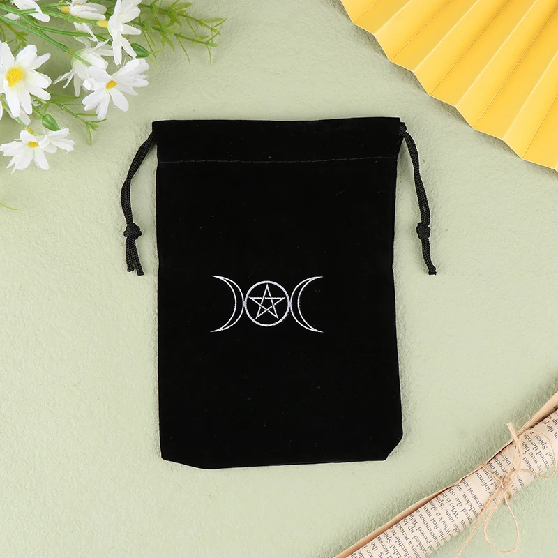 1Pc Velvet Tarots Oracle Cards Storage Bag Runes Constellation Witch Divination Accessories Jewelry Dice Bag Drawstring Pouch