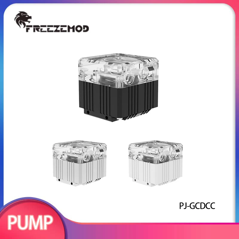 FREEZEMOD DDC Pump Armor Kit Fit 60mm Reservoir PC MOD Domestic Box Black, White, Silver Aluminum Alloy Armor (No Pump) PJ-GCDCC