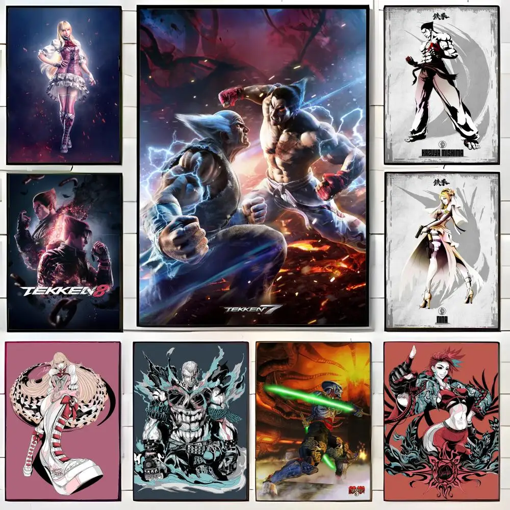 Póster de arte de pared con diseño de T-Tekken, juego de lucha legendario, póster decorativo, decoración del hogar, regalo sin marco