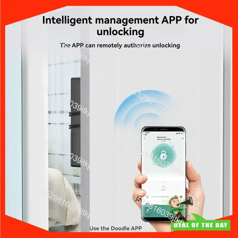 BAAY Tuya Smart Invisibles Door Lock 13.56Mhz IC Card Access Bluetooth No-Drill Motorized Keyless Entry For Wooden Doors