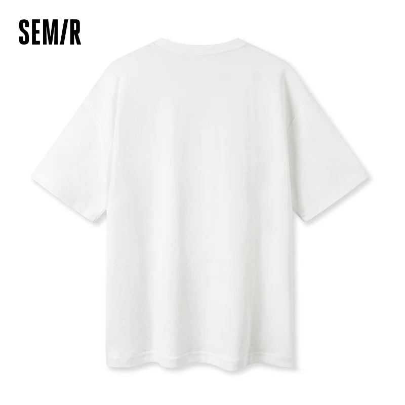 Semir Men Short-Sleeve T-Shirt Summer New Arrival 2024 Printed Letter Design Simple And Versatile Style Top Tee Men