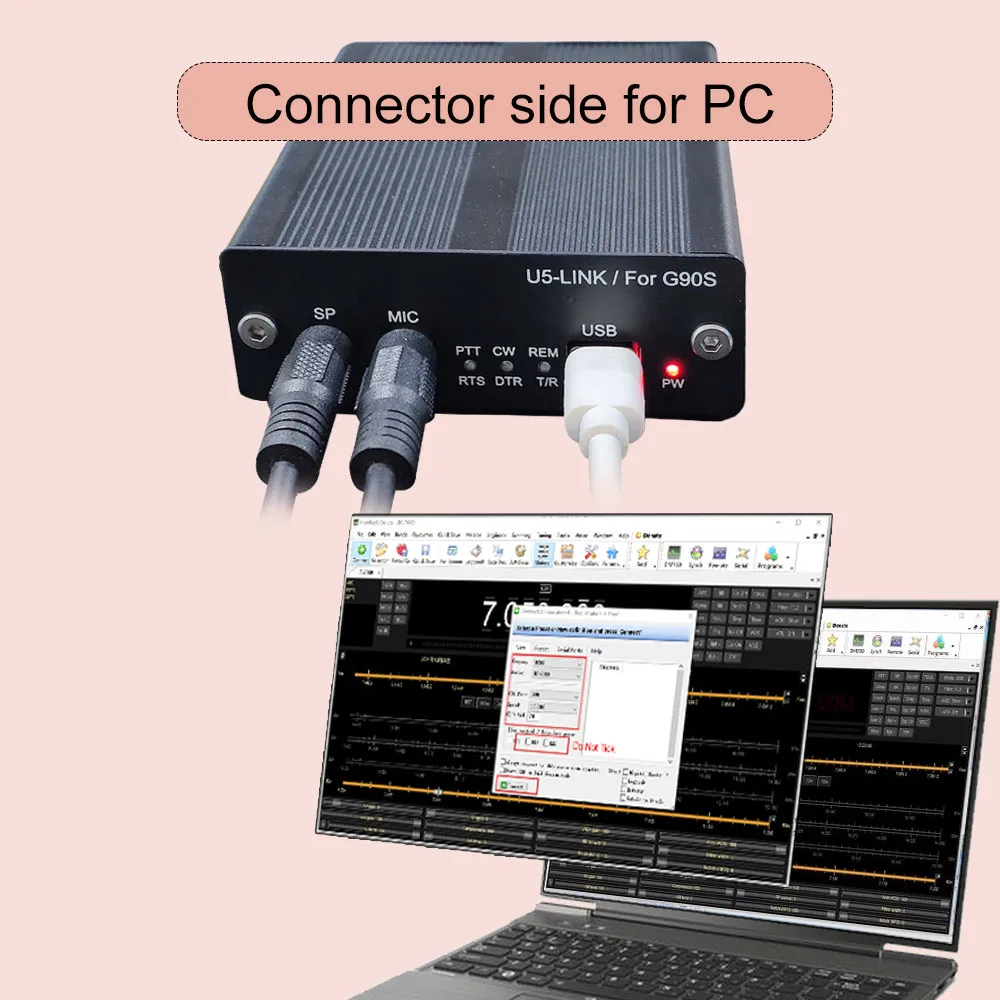 Imagem -05 - Xiegu-dedicado u5 Link Radio Connector Ft8 Pass-through Hrd n1 mm cw Use Placa de Som Nativa do Seu Computador Plug And Play G90