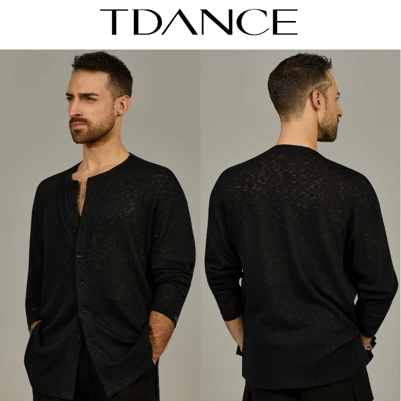Chemise à boutons personnalisée TDANCE National Standard Male Latin pour la pratique du Kung Fu, manches longues, pour la salle de classe, adulte, quotidien, enseignant, BS-60
