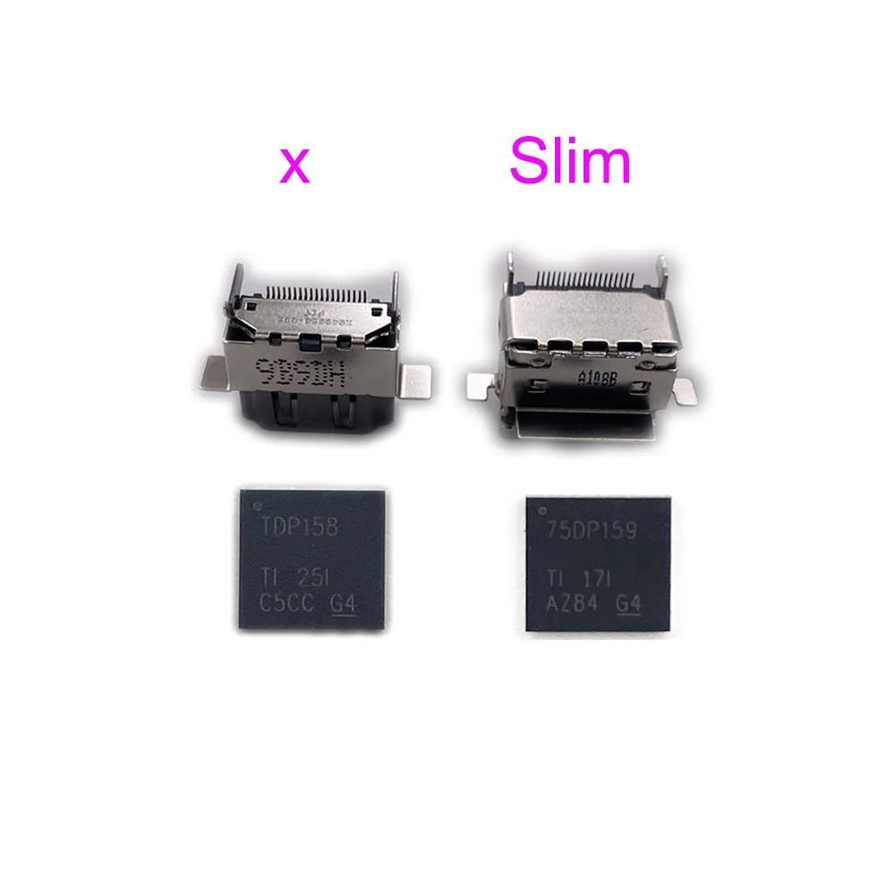 For Xbox One Slim S & X HDMI -compatible IC Chip 40Pin 75DP159  TDP158 For xbox One X Console HDMI -compatible Socket