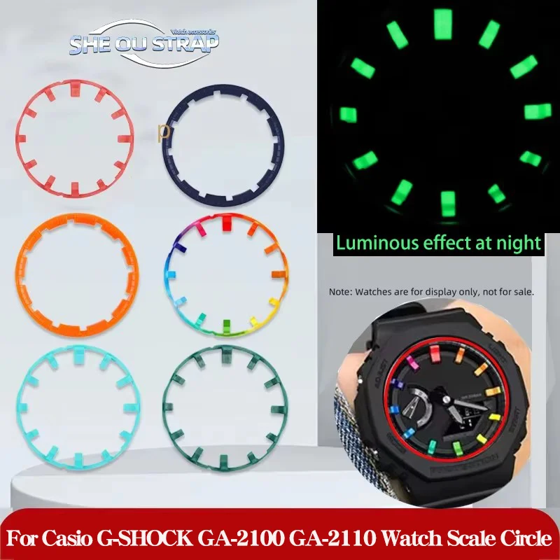 GA-2100 مضيئة ساعة مقياس دائرة ل كاسيو G-SHOCK GA-2100 GA-2110 مزرعة البلوط تعديل ليلة ضوء ساعة مقياس دائرة