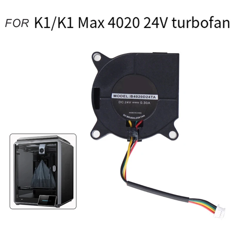 For K1-K1 Max 4020 Fan DC24V Cooling Hotend Fan 3D Printer Accessory-A82Z