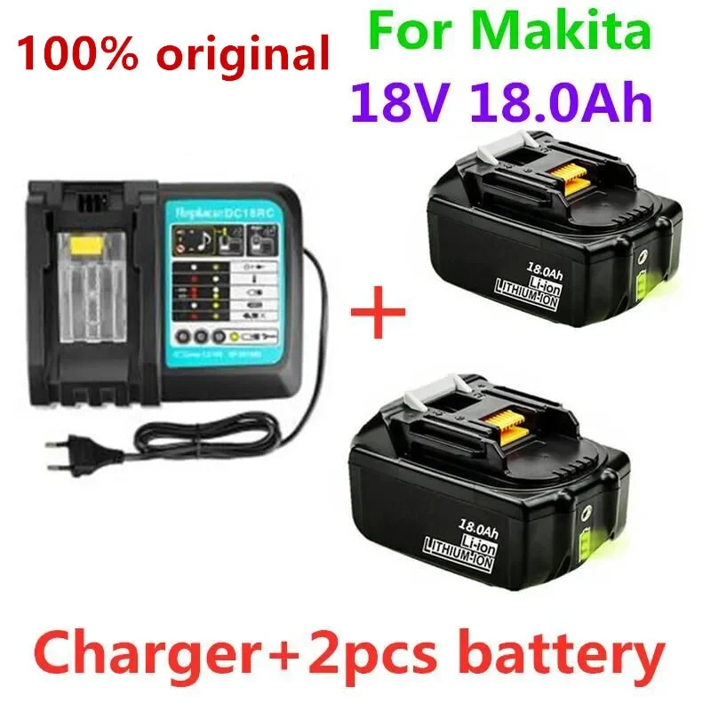 100% New 18V 18.0A Rechargeable Battery18000mAh Li-Ion Battery Power for MAKITA BL1880 BL1860 BL1830