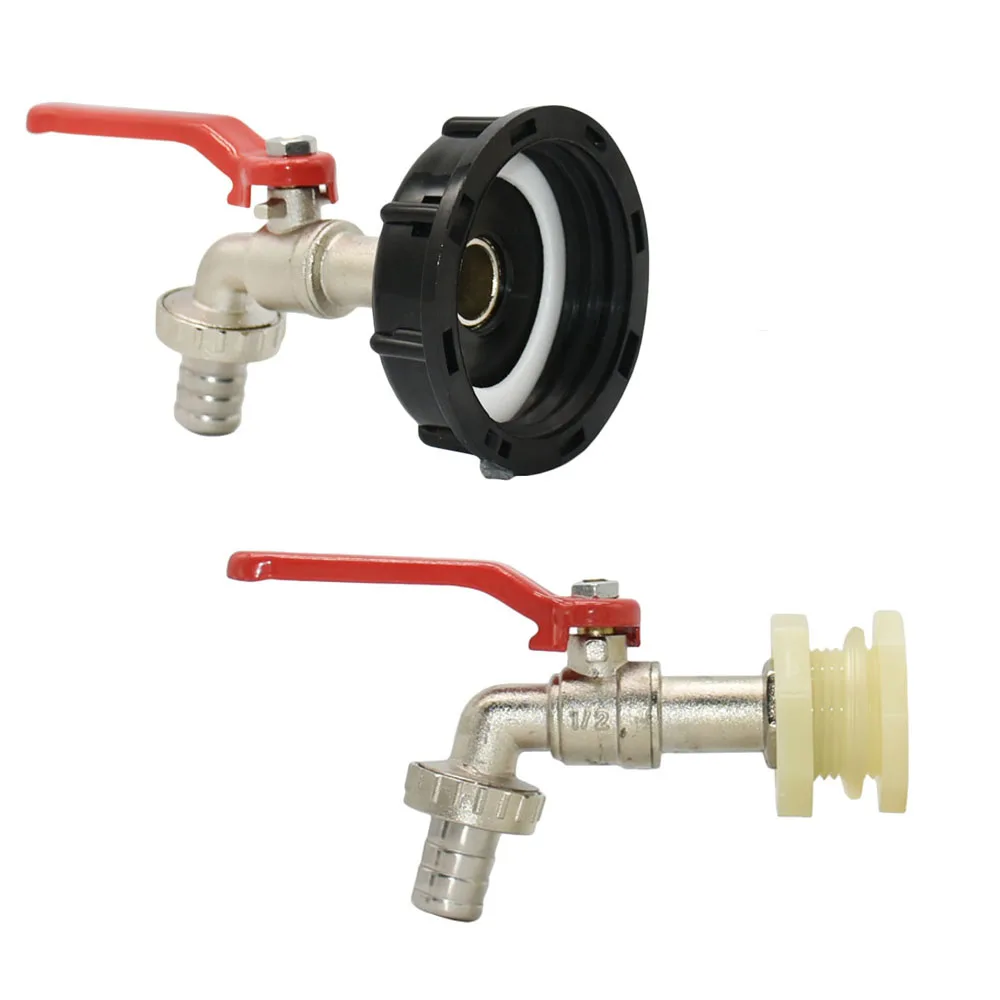 

IBC Tank Tap Adapter S60 Thread To 15mm 5/8" Garden Hose Barb Connect Faucet Alloy Tank 1000 Liter IBC Tank Valve Fitting