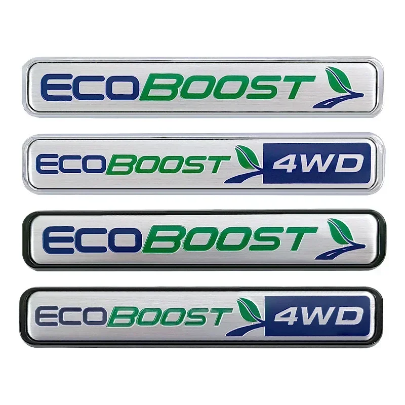 ABS Car Side Fender Emblem Rear Badge Decal for Ford ECOBOOST 4WD 180 200 245 Fiesta Focus Mondeo Ranger Mustang Transit