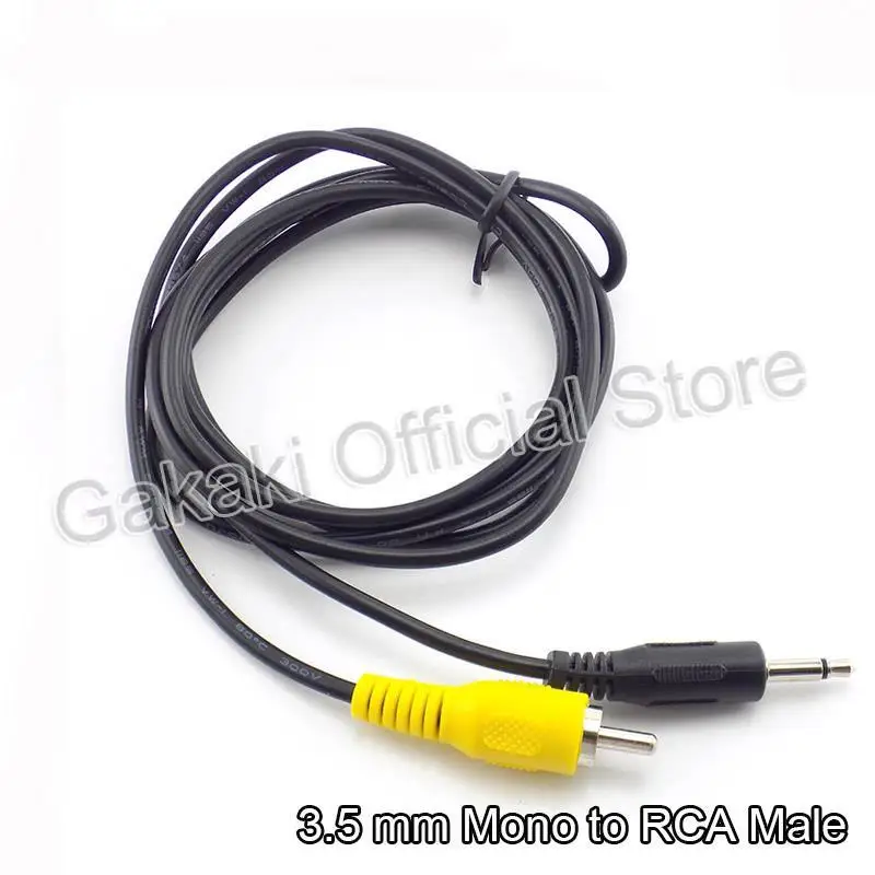 

1.5M 3.5mm Mono Male Plug Jack Connector to Single RCA Male AV Audio Video Cable Adapter Cord for Computer Laptop MP3/MP4