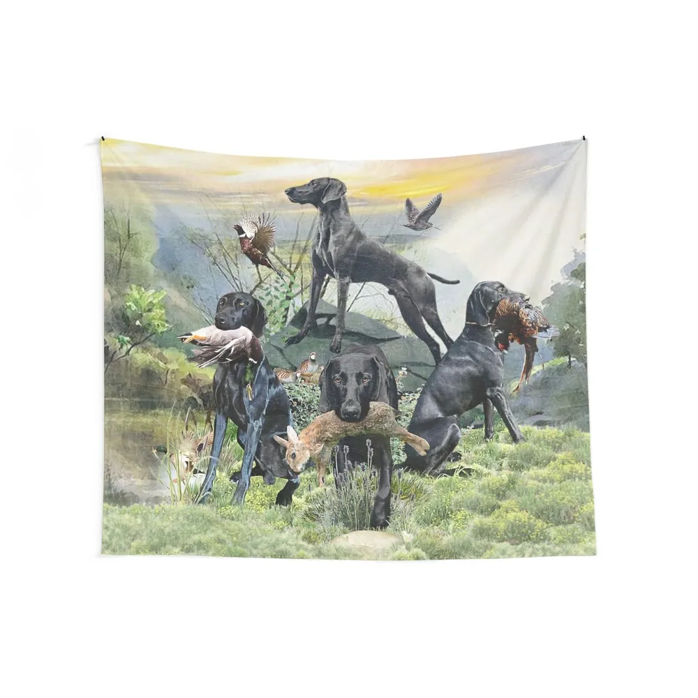 Black German Shorthaired Pointer Tapestry Anime Decor Hanging Wall Wall Carpet Tapestry