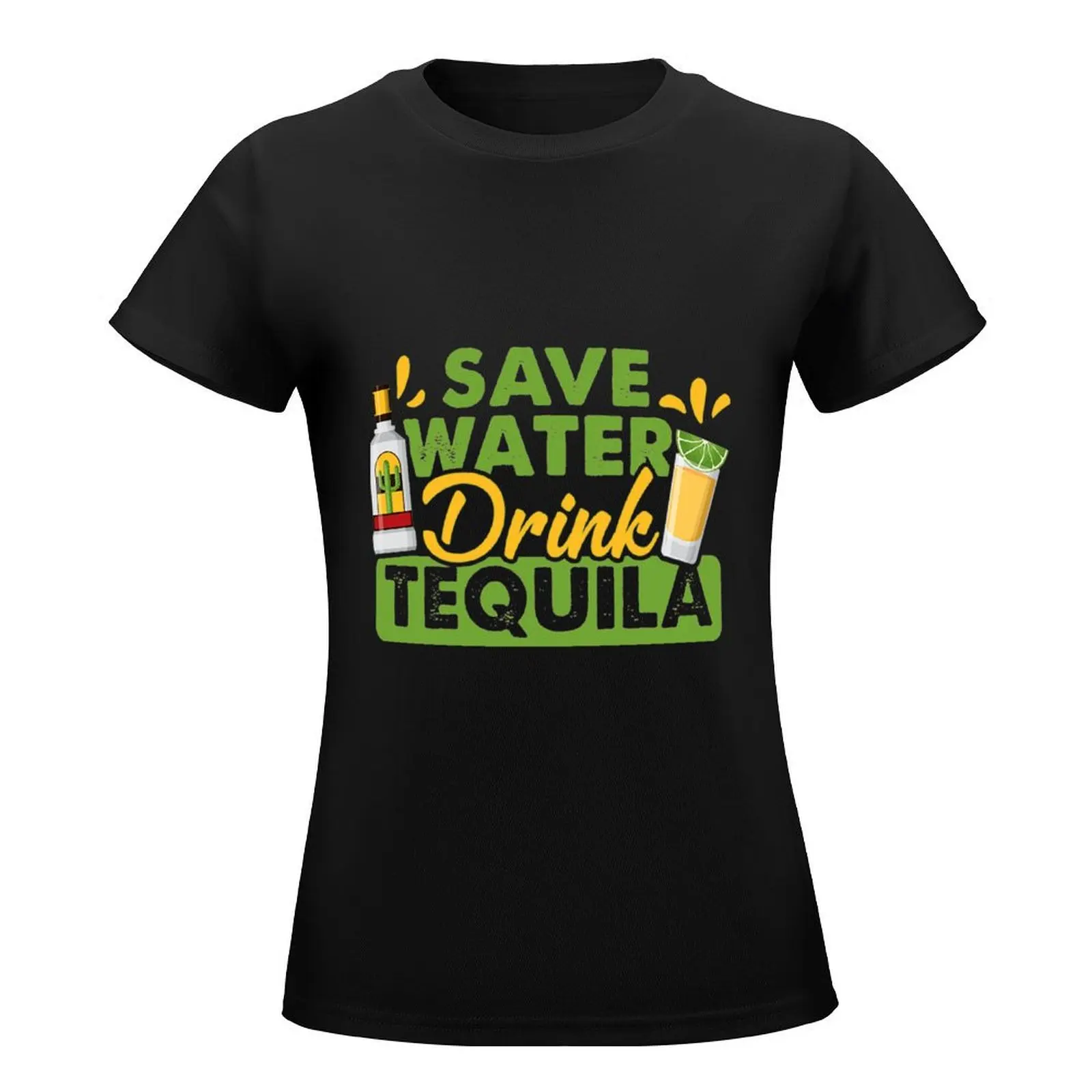 Save Water Drink Tequila T-Shirt kawaii clothes anime Women's clothing