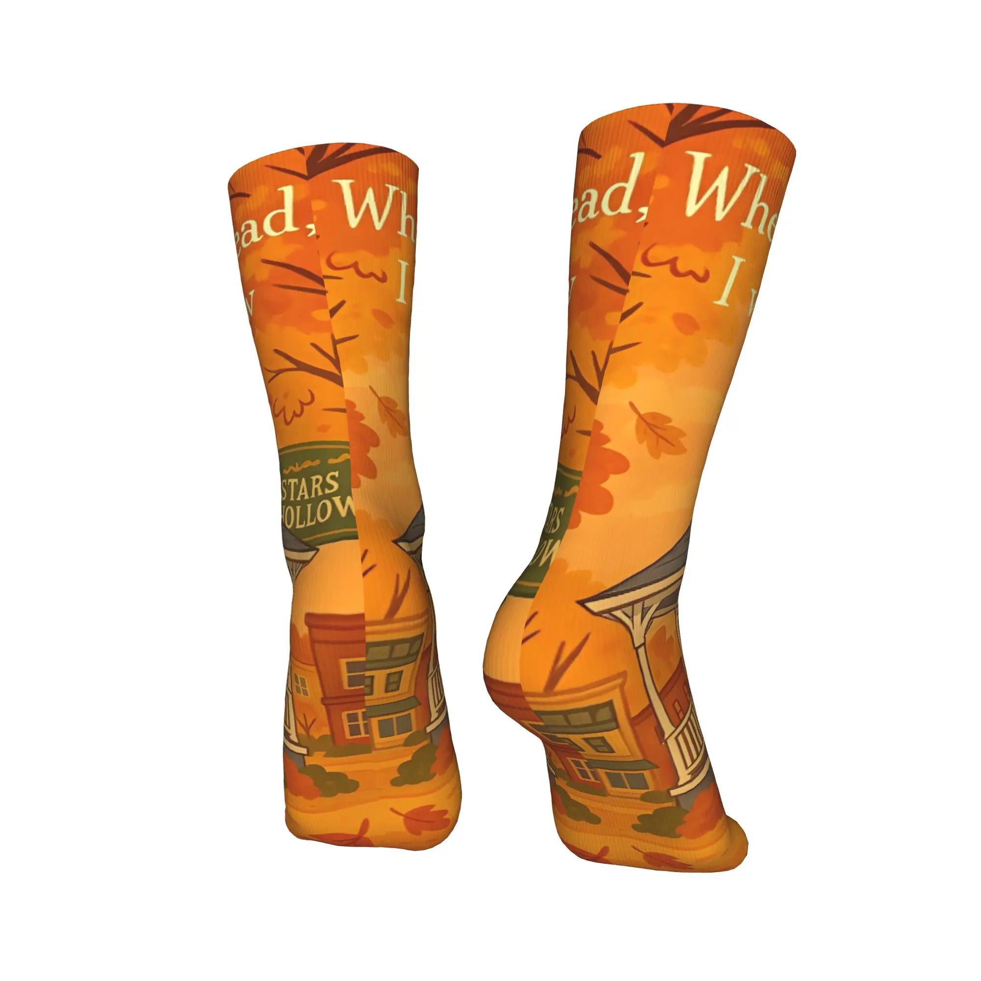 جيلمور بنات لوكس أنا شرب القهوة مثل الجوارب المضادة للعرق جوارب الرجال عالية الجودة تسلق الجوارب الخريف جوارب مطبوعة غير رسمية #4