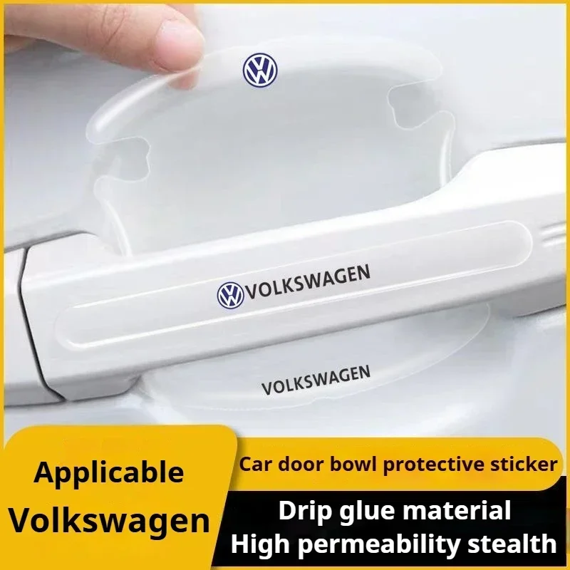 

Car door bowl handle protective stickers For VW Volkswagen Golf 7 Tiguan Passat Leon Octavia Ateca Car accessories