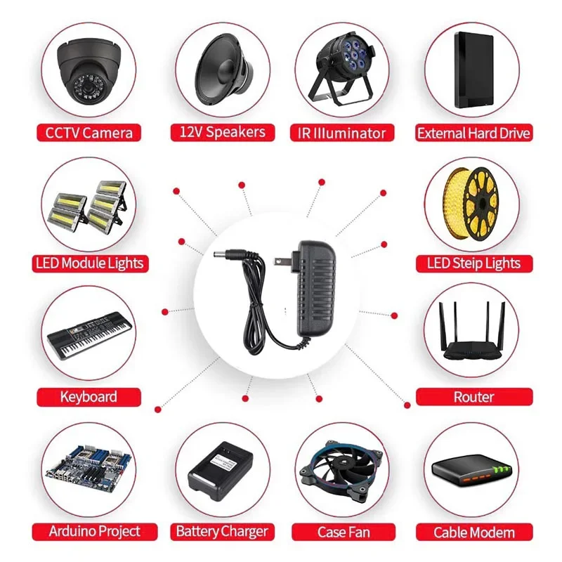 Switching Power Supply AC 110V~220V To DC 5V 12V 24V LED Power Adapter 1A 2A 3A 4A 5A 6A 8A 10A Lighting Transformer For Camera